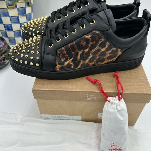 Men's Christian Louboutin, Louis Jr, orlato spikes sneaker size 46 made in Italy - Picture 10 of 13